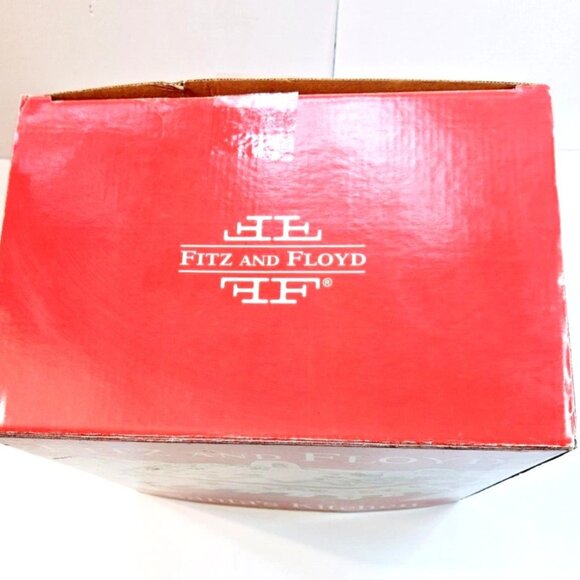 Fitz and Floyd Santa's Kitchen Pie Keeper Ceramic Christmas New In Original Box - Picture 13 of 16